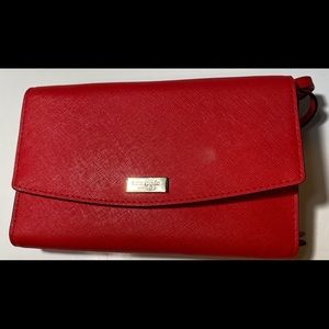 Red Kate Spade Leather Wallet Purse